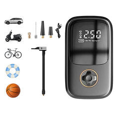 120W Portable Wireless Air Pump 1800mAh Battery 4 Inflation Modes Type-C Rechargeable Mini Power Bank Bike Pump for Bicycle Car Motorbike Football