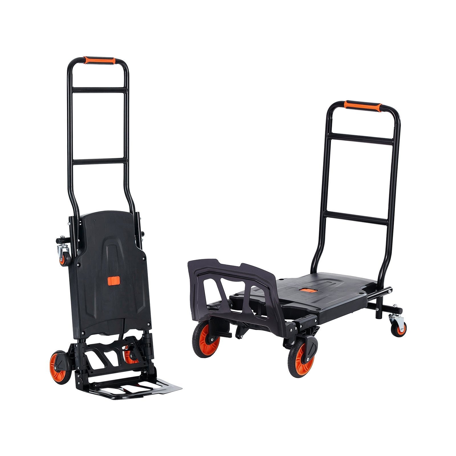 Aluminum Hand Truck, 2 In 1, 136.1 Kg Load Capacity, Heavy Duty Industrial Convertible Folding Hand Truck And Dolly,...