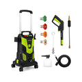 Green Black 2300 PSI Electric Pressure Washer With 4 Quick-Connect Nozzles & Soap Bottle, 1900W High-Power Cleaner...