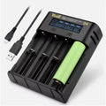 YONII 4-Slot USB LCD Smart Battery Charger For NiMH Li-ion SC/F6 AA AAA Batteries, 2025
