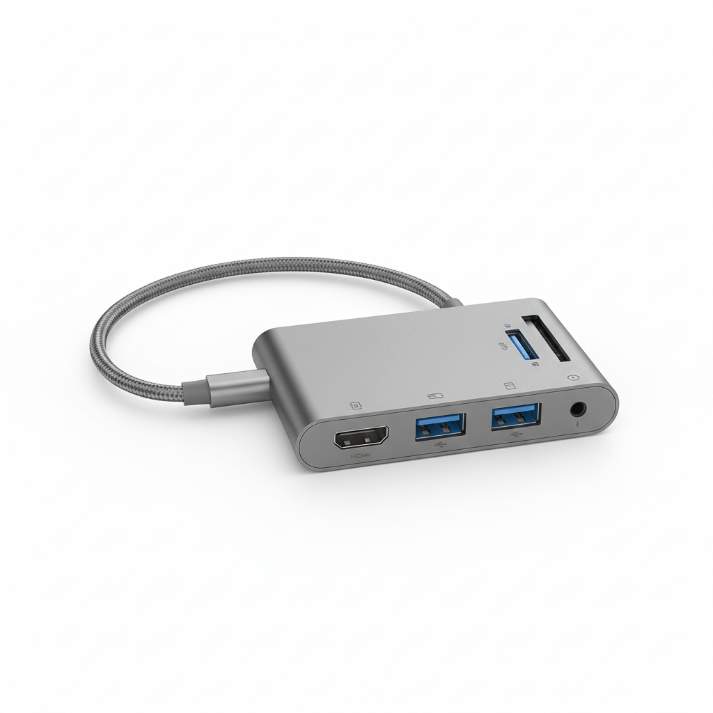 8-in-1 USB-C Multiport Adapter mit verschiedenen Anschlüssen
