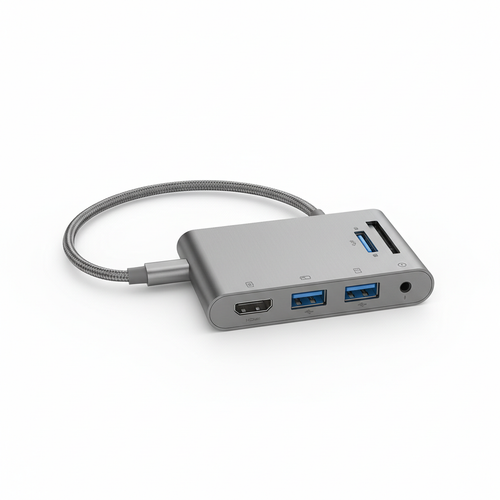 8-in-1 USB-C Multiport Adapter mit verschiedenen Anschlüssen