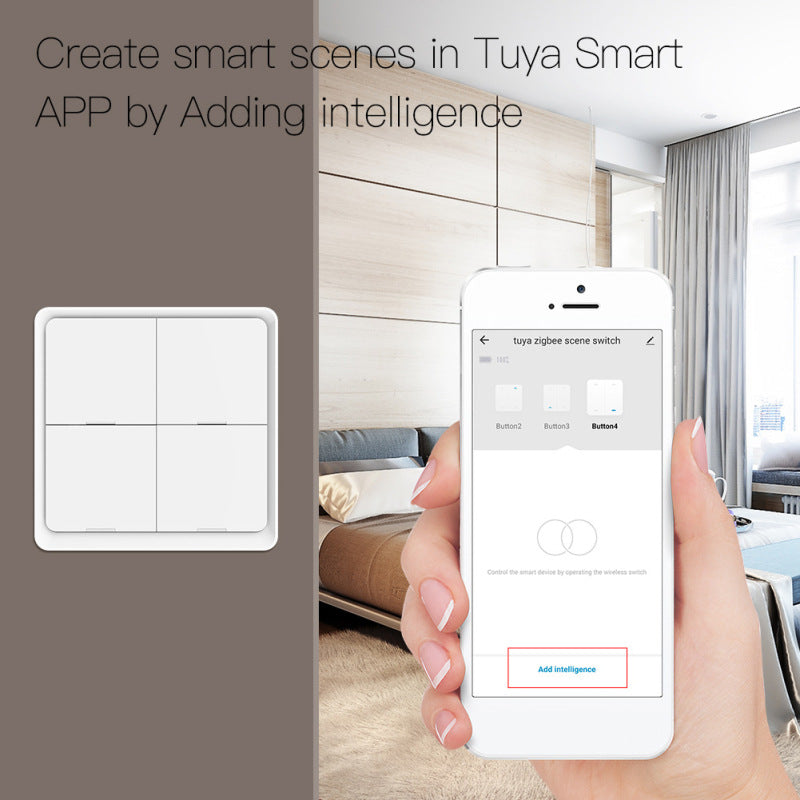 Graffiti ZigBee Panel Four-way Button