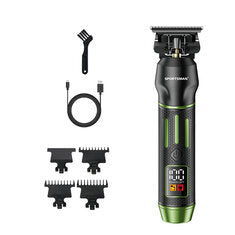SPORTSMAN SM-750 Professional Hair Clipper Rechargeable Electric Trimmer with Smart LED Power Display 1200mAh Battery for Men's Beard & Hair Cutting