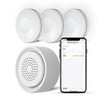 NEO Tuya WiFi Smart Water Leak Alarm with 3 Water Sensors Sound and Light Alerts for Smart Home Automation and Leak Detection