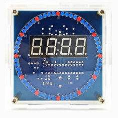 DIY Rotating LED Clock Kit 5V USB Digital Time Display Temperature Alarm Memory Function Automatic Brightness Adjustment Week Year Date Settings