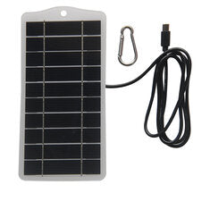5V 2.5W Solar Panel Charger Monocrystalline Silicon USB Type-C High Efficiency Waterproof Portable Solar Charger for Phones Power Banks Lights Outdoor Use