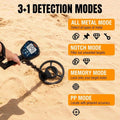 High-Precision Professional Adult Metal Detector, 4 Modes, 10 Inch IPX7 Waterproof Probe, LCD Display Complete...