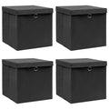 storage boxes with lids, 4 pieces, 32x