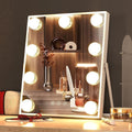 Three-Color 9-Light LED Makeup Mirror With Bulb Design