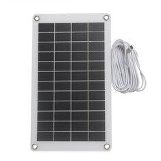 10W 12V Solar Charger Panel Type-C Connector High Efficiency Portable Solar Power with 3M Cable for Outdoor Camping Emergency