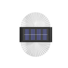2 Pack Outdoor Solar Lights Fan-shape Waterproof Motion Sensor Fence Light for Garden, Yard, Stairs, Pathway & Courtyard Ambient Lighting