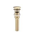 Bathroom Sink Drain With Overflow, Vessel Sink Lavatory Vanity Pop-Up Drain Stopper, 304 Stainless Steel