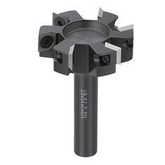 1PCS 6 Flute Spoilboard Cutter Replaceable Insert Bottom Cleaning Router Bit 1/2 Inch 12mm Shank 10mm Cutting Length Tungsten Carbide Woodworking Milling Cutter