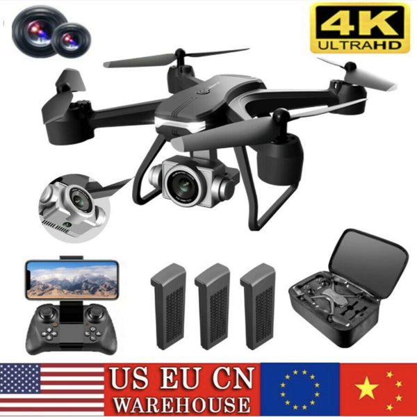 3 Battery V14 Professional Drone 6K HD Dual Camera Wifi FPV Portable RC Quadcopter , Drones Suitable For...