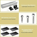 12cm U-shaped Rail Solar Photovoltaic Bracket Silver Rail Six-piece Set