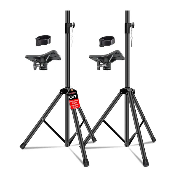 5 Core Speaker Stand Pair Height Adjustable Universal PA DJ Tripod Studio Monitor Stands Heavy Duty W 35mm...