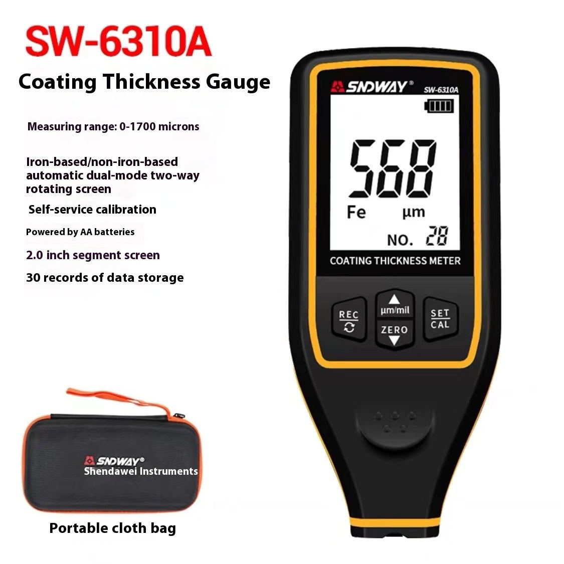 Coating Thickness Gauge Car Paint Detection Paint Film Coating Thickness Gauge Galvanized Thickness Meter