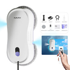 [EU DIRECT] PuRuinKai Double Nozzle Household Vacuum Cleaner Remote Control Robot Glass Cleaning Machine Electric Glass Window Cleaning