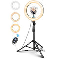 ELEGIANT EGL-06S 10 inch 3 Lighting Modes Brightness Adjustment LED Ring Light Tripod Stand Live Selfie Holder with Remote Control for YouTube Tiktok Vlog Makeup Photography