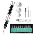 Electric Engraving Pen Kit Portable Mini Nail Rig Tool DIY Spin Etch Pen for Engraving Glass Metal Jewelry Wood Stone Nail Art