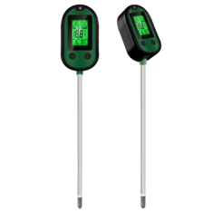 Garden 5 in 1 Soil Moisture Sensor pH Meter Metal Probe Soil Moisture Detector Acidity Temperature Tester for Plants Flowers