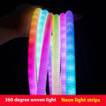 Round 360-degree Luminous Mesh Magic Color Knitted Belt Waterproof Neon Flexible Assembly Line Light