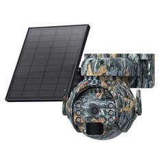 3MP Solar Powered Cameras WIFI Wireless Outdoors 360° View Animal Monitoring Camouflage PTZ Security Camera