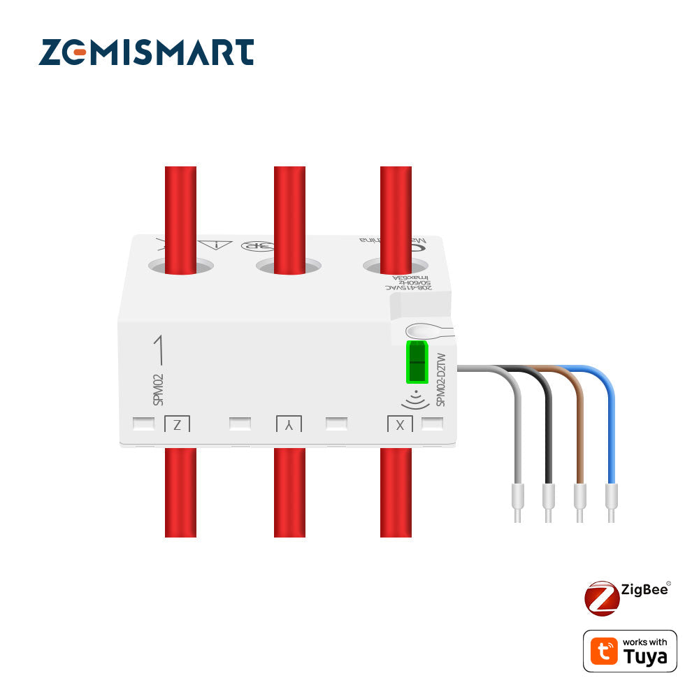 Yagusmart 3-Phasen 63A Zigbee WiFi Smart Energiezähler Stromüberwachung Alarm Tuya App Smart Home