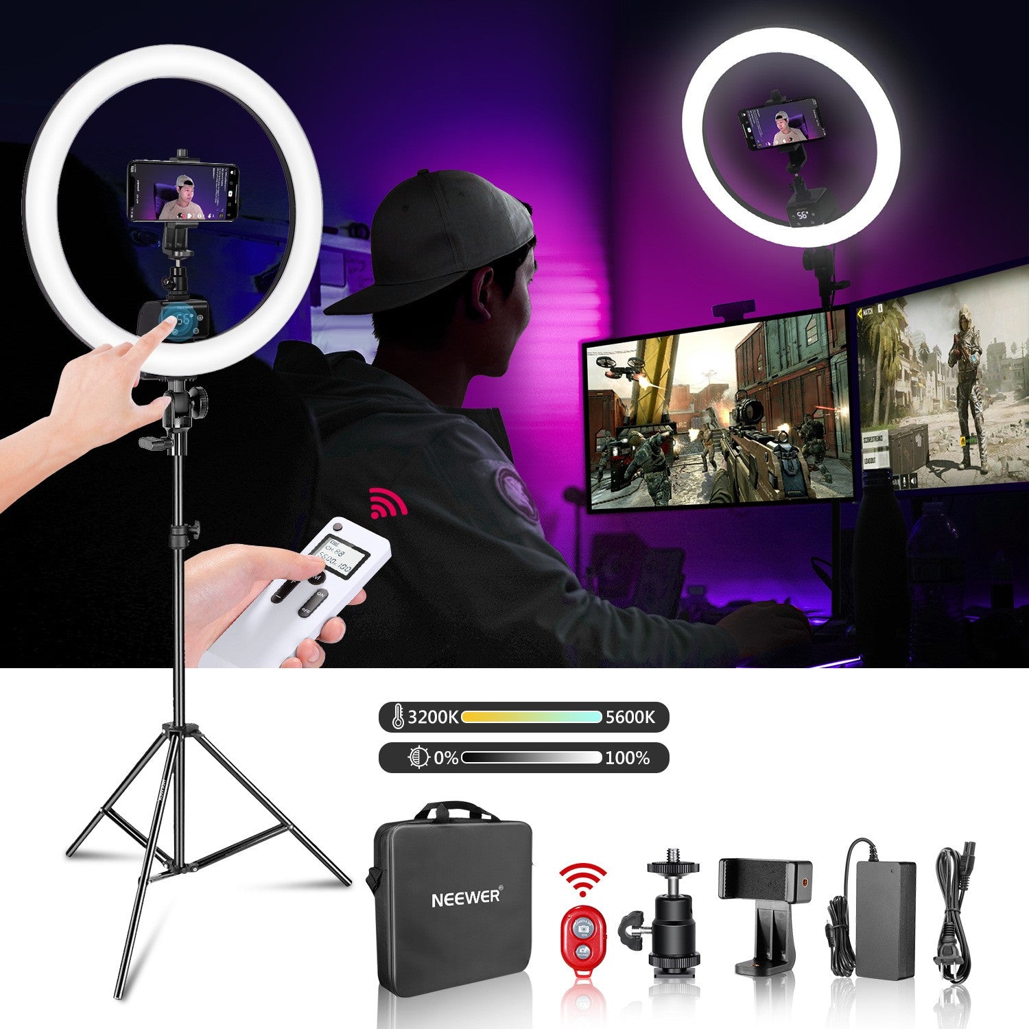 18 Ring Light LED Fill Light Mobile Phone Video Shooting Photo Photography Light — kaufen online Deutschland