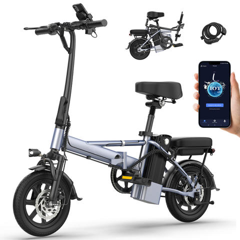 AOVOPRO E14Pro E-Bike Faltbar 1000W 14 Zoll 48V 15.6Ah 62km Reichweite 35km/h App-Steuerung Smart