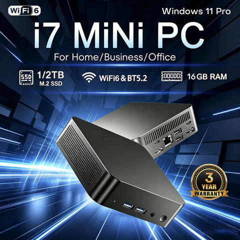 Xiaman Windows 11 Pro Mini-PC Intel Core i7 4510U 16GB DDR 1TB SSD WIFI 6 BT5.2 Desktop