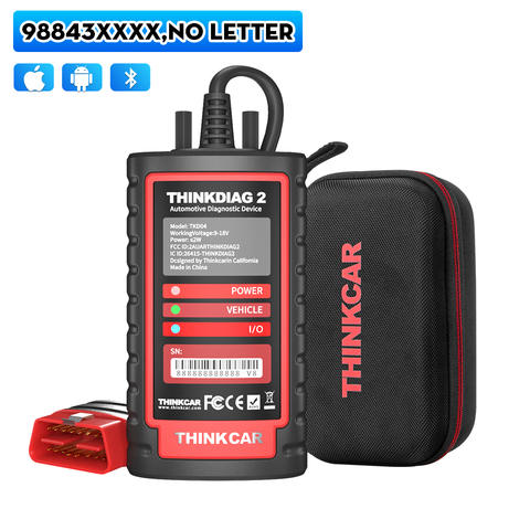 THINKCAR Thinkdiag 2 Smart OBD2 Scanner CAN-FD Alle Automarken 16 Resets ECU-Codierung Kfz Diagnosegerät Smart