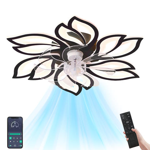 Smart Deckenventilator mit Licht App-Steuerung Dimmbar 3 Farbtemperaturen 6 Geschwindigkeiten Smart Home