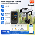 Tuya Smart WiFi Wetterstation Windgeschwindigkeit Niederschlag Sonnenlicht Luftqualität Temperatur