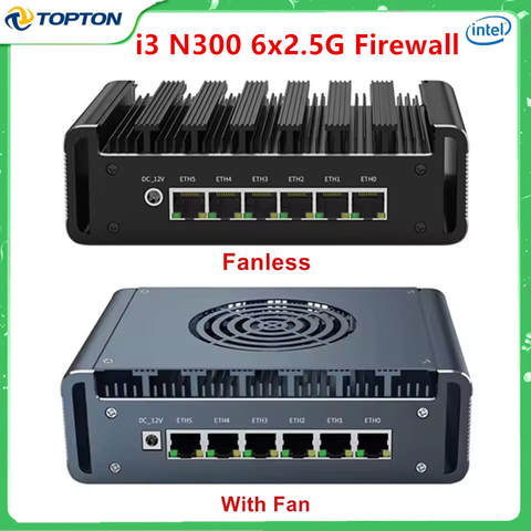 Smart Intel i3 N300 Mini PC 6x2.5G Firewall NAS Home Server DDR5 pfSense OPNsense Proxmox Smart
