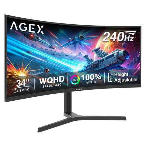 Smart Gaming Monitor 34 Zoll Curved 240Hz UWQHD 3440x1440 1ms VA FreeSync HDR10 PIP PBP VESA Smart