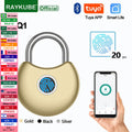 RAYKUBE PQ1 Smart Fingerabdruck Vorhängeschloss IP65 Tuya BLE Remote USB Lade Anti-Diebstahl