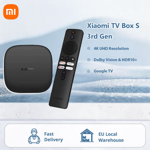 Xiaomi Mi TV Box S 3. Generation 4K UHD Bluetooth 5.2 Wi-Fi 6 2GB 32GB Google TV Google Assistant