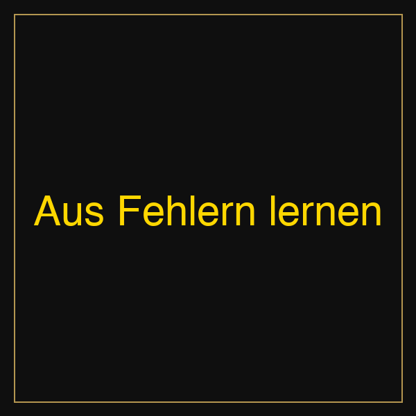 Aus Fehlern lernen | Poster