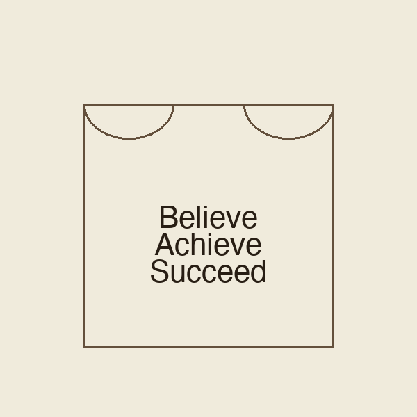 Believe Achieve Succeed | Stoffbeutel