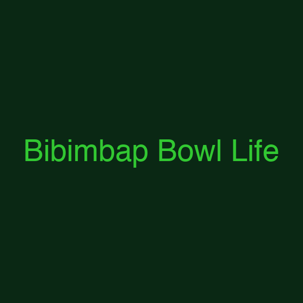 Bibimbap Bowl Life