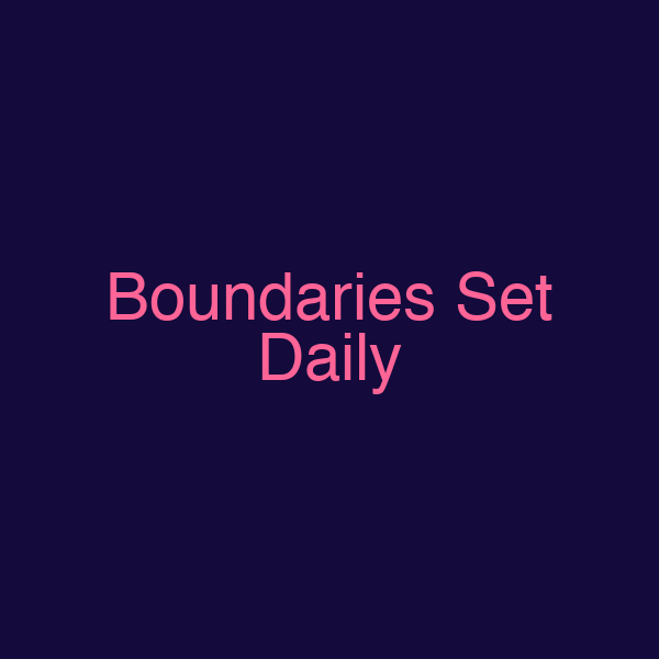 Boundaries Set Daily