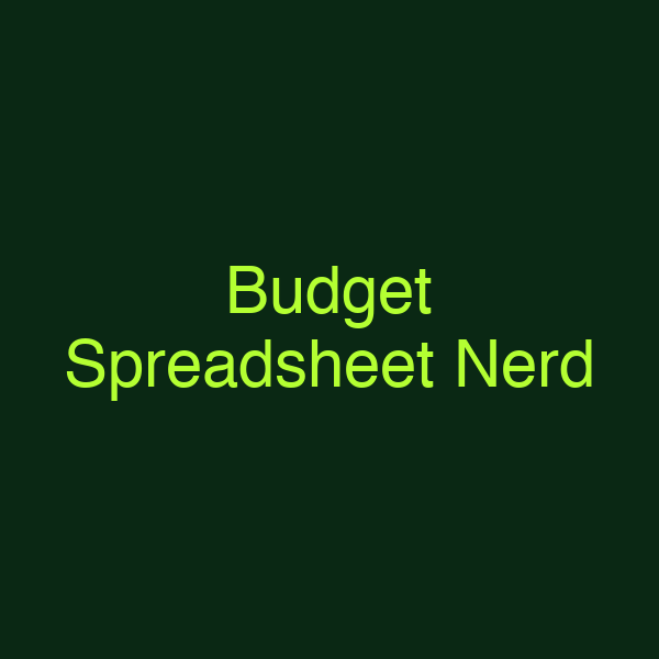 Budget Spreadsheet Nerd