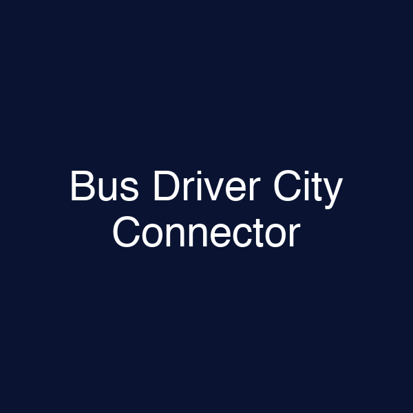 Bus Driver City Connector