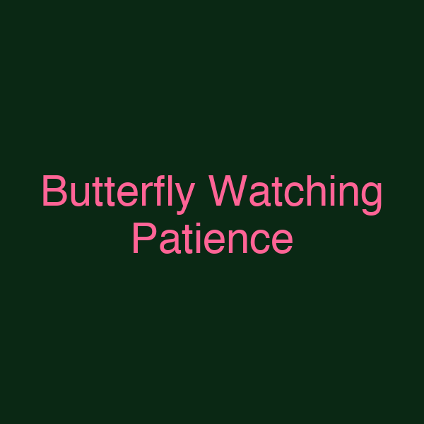 Butterfly Watching Patience