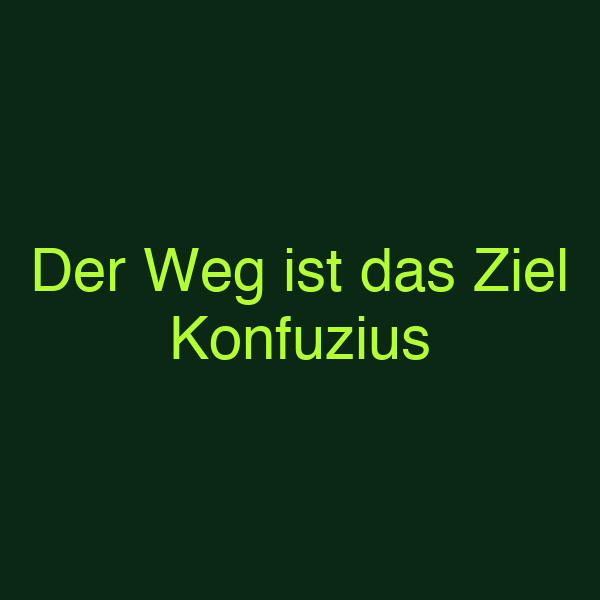 Der Weg ist das Ziel Konfuzius