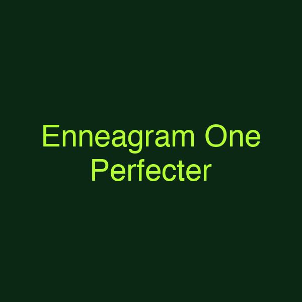 Enneagram One Perfecter