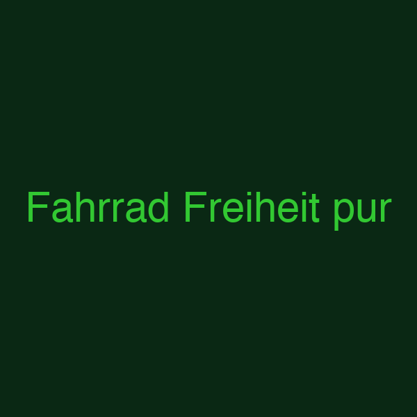 Fahrrad Freiheit pur