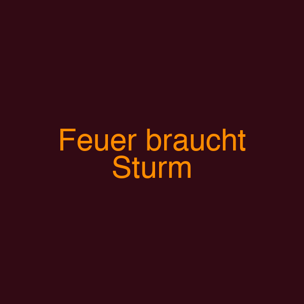 Feuer braucht Sturm